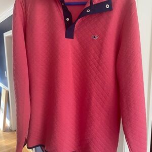 Men's Pink vineyard vines Quilted pull over medium